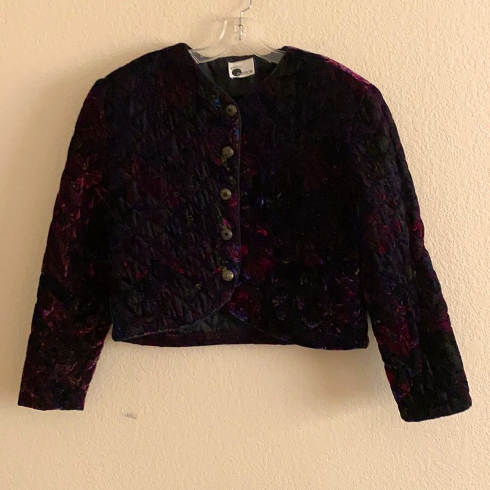 Vintage Floral Velvet Jacket